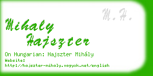 mihaly hajszter business card